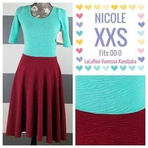 LuLaRoe Nicole Dress XXS NWT